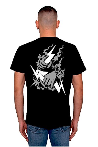 BIGROON Unisex Electric Lightning Lightning Retro T-shirt