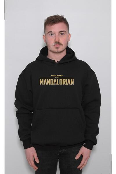 BIGROON Hanorac cu glugă unisex Star Wars The Mandalorian Star War