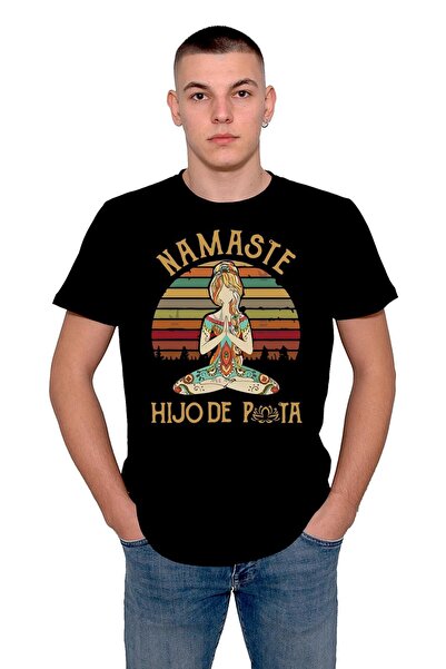 BIGROON Μπλουζάκι Yoga Namaste Ohm Aum Hjode Chakra Unisex T-shirt