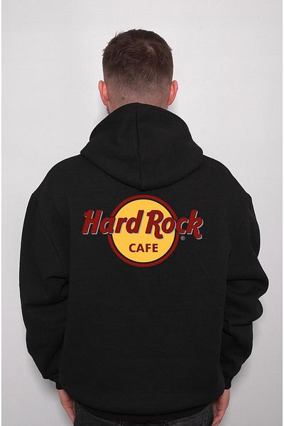 BIGROON Унисекс суитшърт с качулка Hard Rock Cafe Metal Music