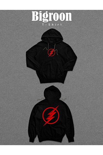 BIGROON Unisex Sa kapuljačom dukserica - The Flash logo majica
