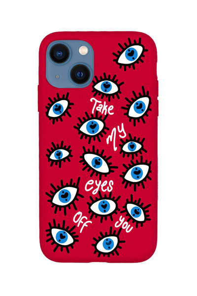 KaffCase حافظة هاتف آيفون 15 تيك ماي آيز من السيليكون الفاخر