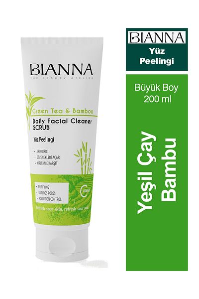 Bianna Green Tea and Bamboo Extract Peeling and Clay Mask 200+200 ml