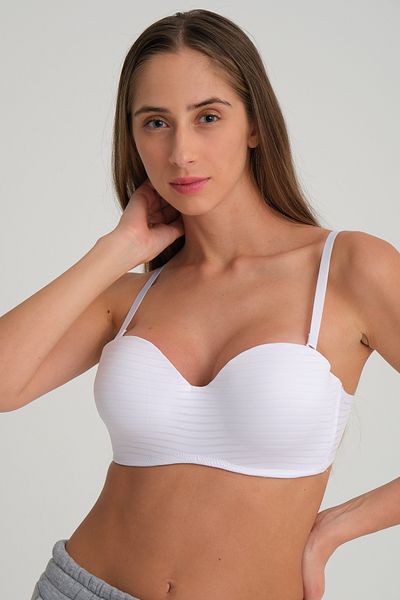 NORMBODY Supported Unpadded Strapless Bra White