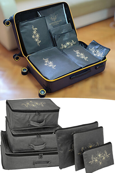 umbellatum 6 Adet Hurç Seti Bavul Ve Valiz Seyahat doğum çanta Organizeri