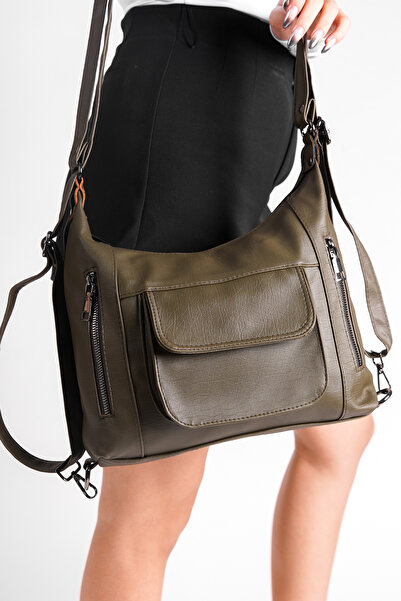 OWLS Kadın Yumuşak Yıkanmış Deri Hem Kol Hem Çapraz Sırt Çantası