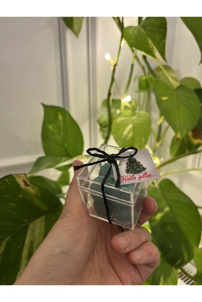 Verda Desing Christmas Gift Boxed Green Small Bubble Handmade Decorative Design Candle with Note