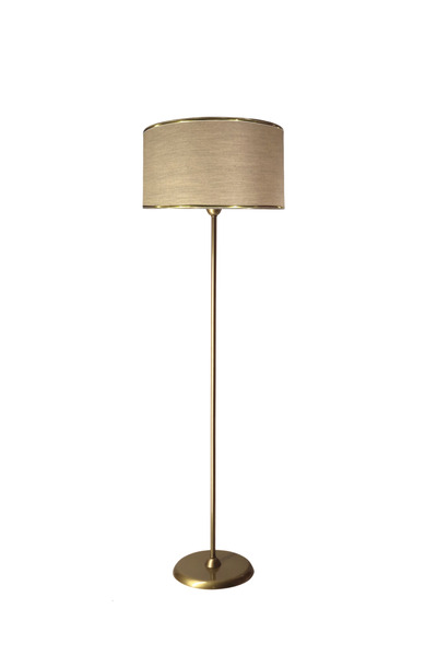 Lampada Rita Eskitme Kaplama Metal Lambader - Vizon Parlak Gold Şeritli