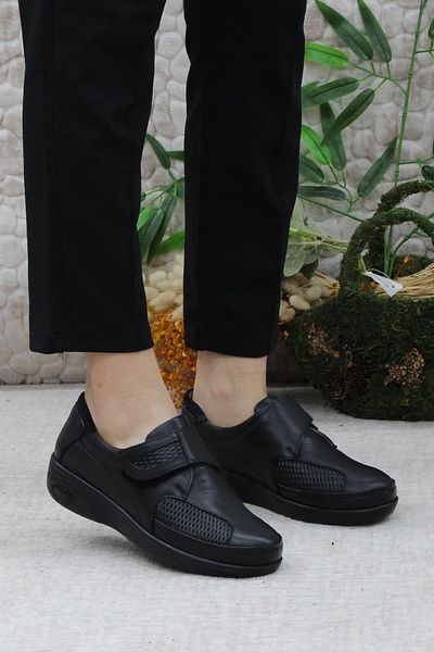Mehmet Mete 4150 Pantofi de damă Comfort din piele naturală specială pentru proeminența osoasă
