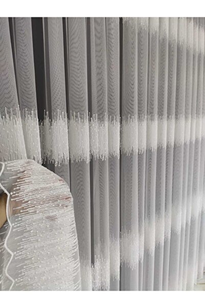 Nish Perde Lüks Salon 179 kod Tül Perde Ütü Istemez 1x2,5 NORMAL PİLE