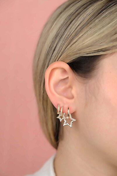 Jack Ferrero ÇELİK exclusive RENK ATMAZ GARANTLİ FATURALI KÜPE