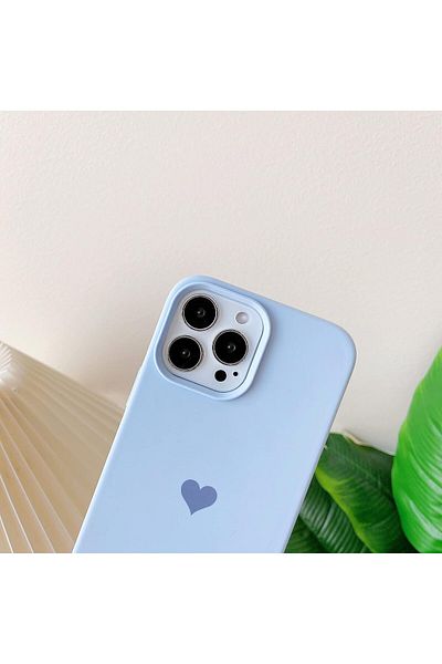 GAGA ELEKTRONİK Heart Logo Velvet Case for iPhone 14 Pro Max