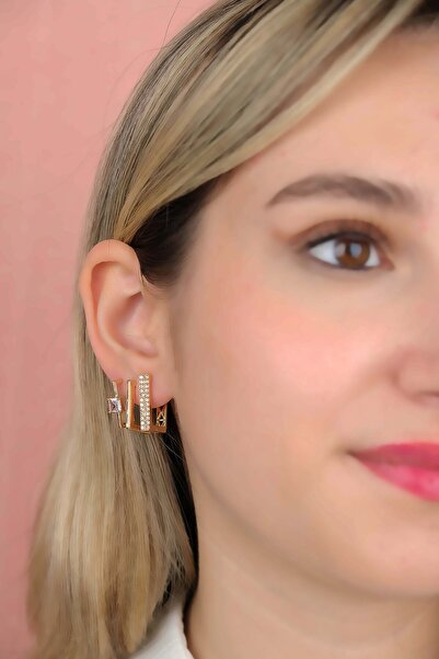 Jack Ferrero ÇELİK exclusive RENK ATMAZ GARANTLİ FATURALI KÜPE