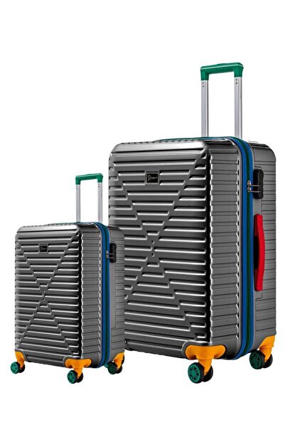 louisiana polo Büyük Ve Kabin Boy 2'li Valiz Seti %100 Polikarbon Valiz 4x2 T...