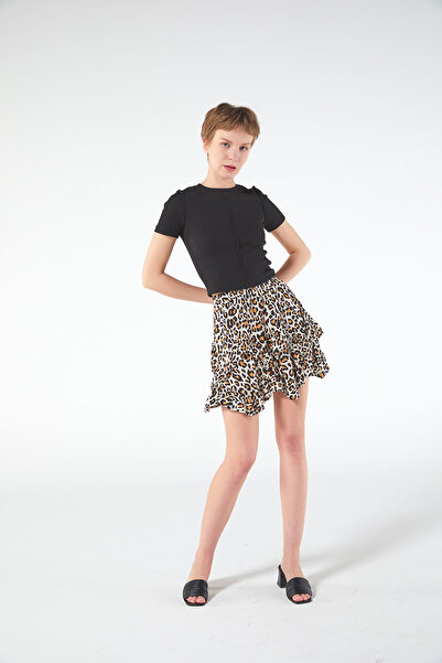 PAULMARK Μίνι φούστα με σχέδιο βολάν