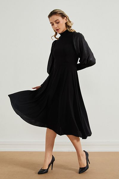 PAULMARK Sleeve Detailed Dress