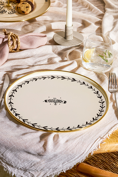 Emsan Artisan Emaye Servis Tabağı 26 Cm