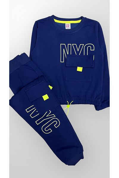 Cicitime Girl's Cotton Text Patterned Soft Textured High Quality Tracksuit Set