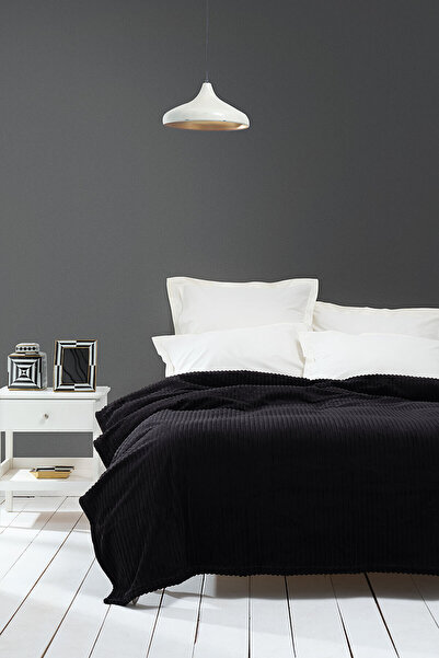 Karaca Home Home Joena Tek Kişilik Battaniye Siyah (PP)