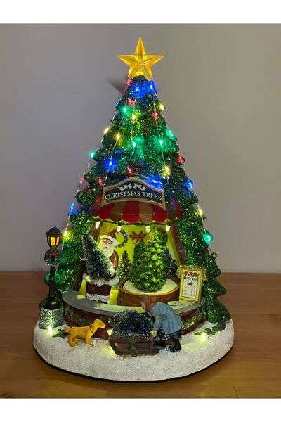 Cold Easy Music Box Pine Tree, Movable and Sound, Light System