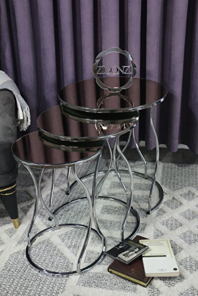 Zigonzi Gümüş Metal, Rüya, Bronz Aynalı Zigon Sehpa