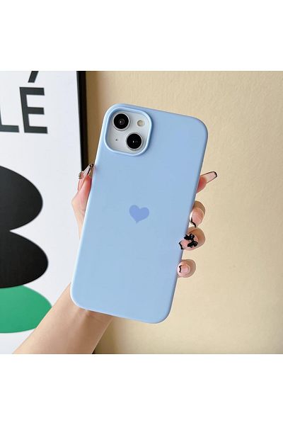 GAGA ELEKTRONİK Heart Logo Velvet Case for iPhone 13 and 14