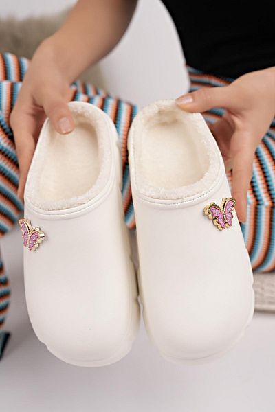 Moda Frato Modafrato HERA Σόλα Γέμισμα Παντόφλες Σπιτιού Αδιάβροχες Παντόφλες Κουζίνας Νοσοκομειακή Φόδρα μαλλί
