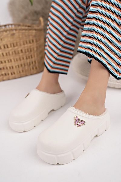 Moda Frato Modafrato HERA Σόλα Γέμισμα Παντόφλες Σπιτιού Αδιάβροχες Παντόφλες Κουζίνας Νοσοκομειακή Φόδρα μαλλί