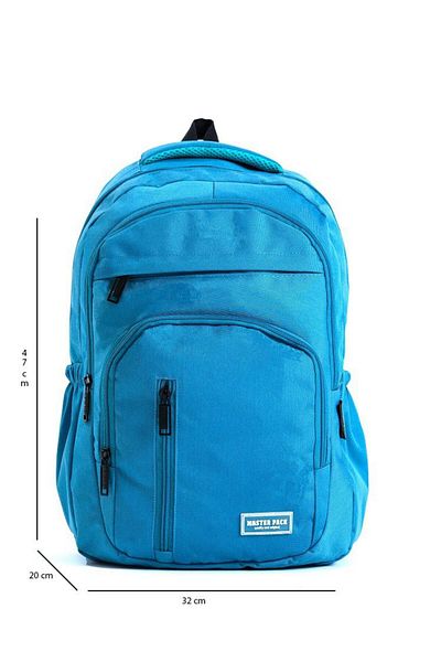 fao polo UNISEX BLACK COLOR 5 EYE LAPTOP COMPARTMENT WATERPROOF FABRIC TRAVEL AND SCHOOL BAG