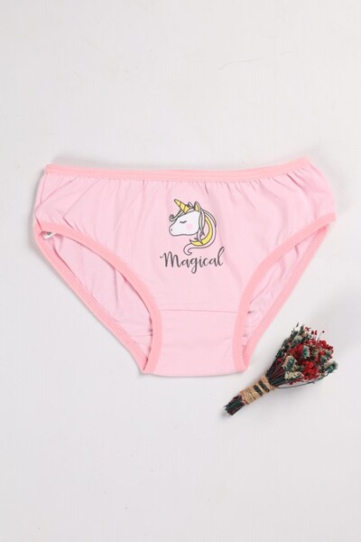 MADALİNA Girl's Mermaid Patterned 3-Piece Slip-panty Cotton
