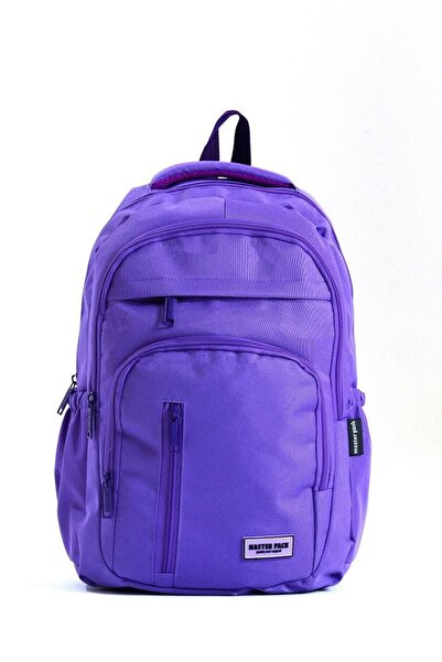 fao polo حقيبة كمبيوتر محمول للجنسين باللون الأرجواني مكونة من 5 أقسام ومقاومة للماء للسفر والمدرسة