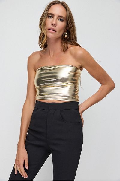 No Matter What Foil Coated Strapless