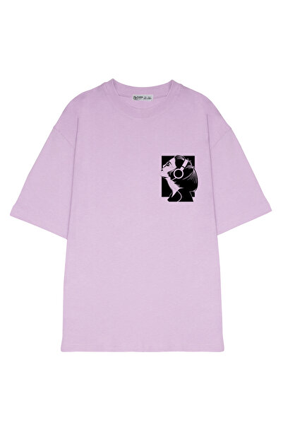 GreenMint فتاة تحلم كبيرة الحجم للجنسين مع نظارات شمسية تستمع إلى الموسيقى مع...