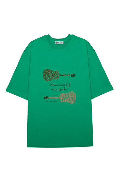 GreenMint جيتار كبير الحجم للجنسين مع اقتباس مشهورحيث يكسر الكلمات، خطابات ال...