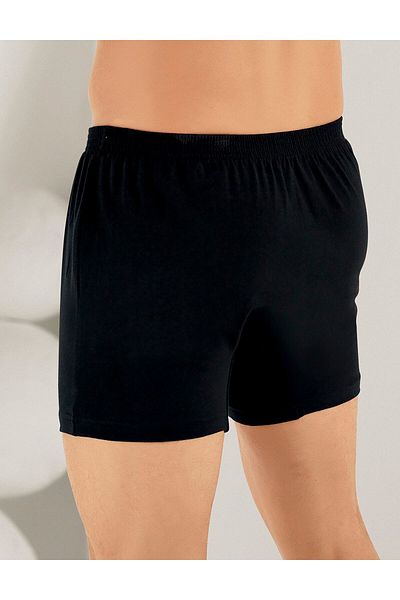 Şahinler Men's Black 6-Pack Combed Cotton Boxer Me010