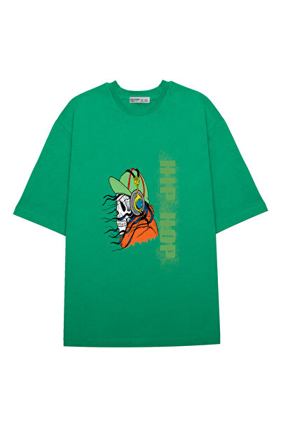 GreenMint موسيقى الهيب هوب كبيرة الحجم للجنسين skull_OE1254