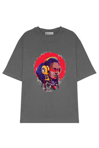 GreenMint موسيقى رائعة كبيرة الحجم للجنسين Afro Girl_OE1095