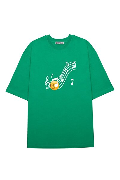 GreenMint شريحة موسيقى إيموجي كبيرة الحجم للجنسين_OE1165