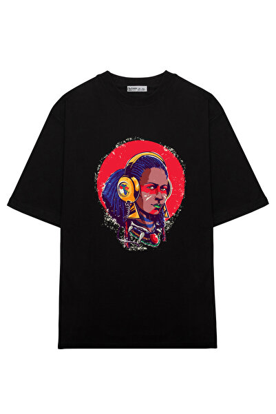 GreenMint موسيقى رائعة كبيرة الحجم للجنسين Afro Girl_OE1095