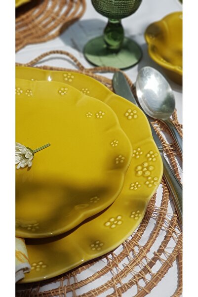 Soframore Fiore 4 Adet Seramik Pasta Tabak Seti 21 cm