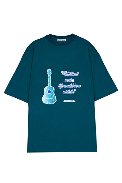 GreenMint غيتار موسيقي كبير الحجم للجنسين.بدون موسيقى، الحياة ستكون مزاجًا._O...