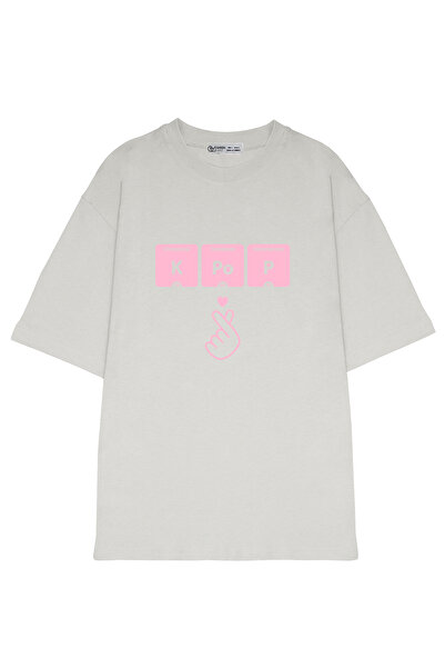 GreenMint طاولة K-Pop Periodic كبيرة الحجم للجنسين I Love Hand رمز هدية موسيق...