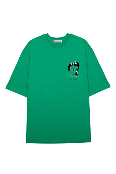 GreenMint تي شيرت جين سيبيليوس كلاسيكي كبير الحجم للجنسين_OE1301