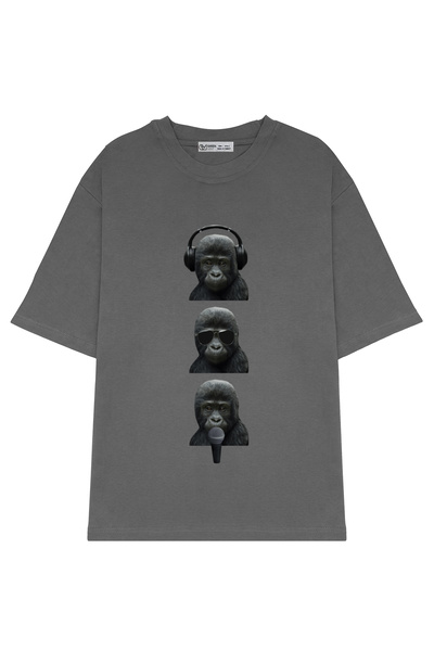 GreenMint للجنسين مقاس كبير 3 قرود موسيقى حكيمة_OE1003