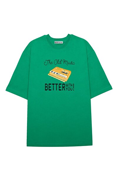 GreenMint للجنسين حجم كبير الموسيقى القديمة أفضل معك نمط خمر_OE1854