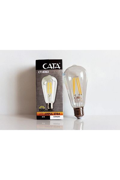 Cata 6 Pieces 8 W Long Flame Rustic Led Bulb 1080 Lumen (daylight) Ct-4353