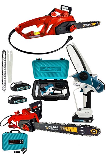 SCHUTZENGER 2'li Set 4800W Elektirikli Odun Ağaç Hızar Motoru 598Vf Otomatik ...