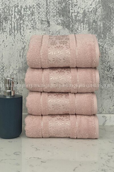 Özdilek Blossom Hand-Face Towel 4 Pieces - Pink
