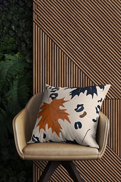 Fecra Leaf Patterned Throw Pillow Cover 43*43