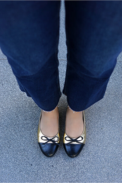 LAMİNTA Balerini de damă Teresa Gold Bow